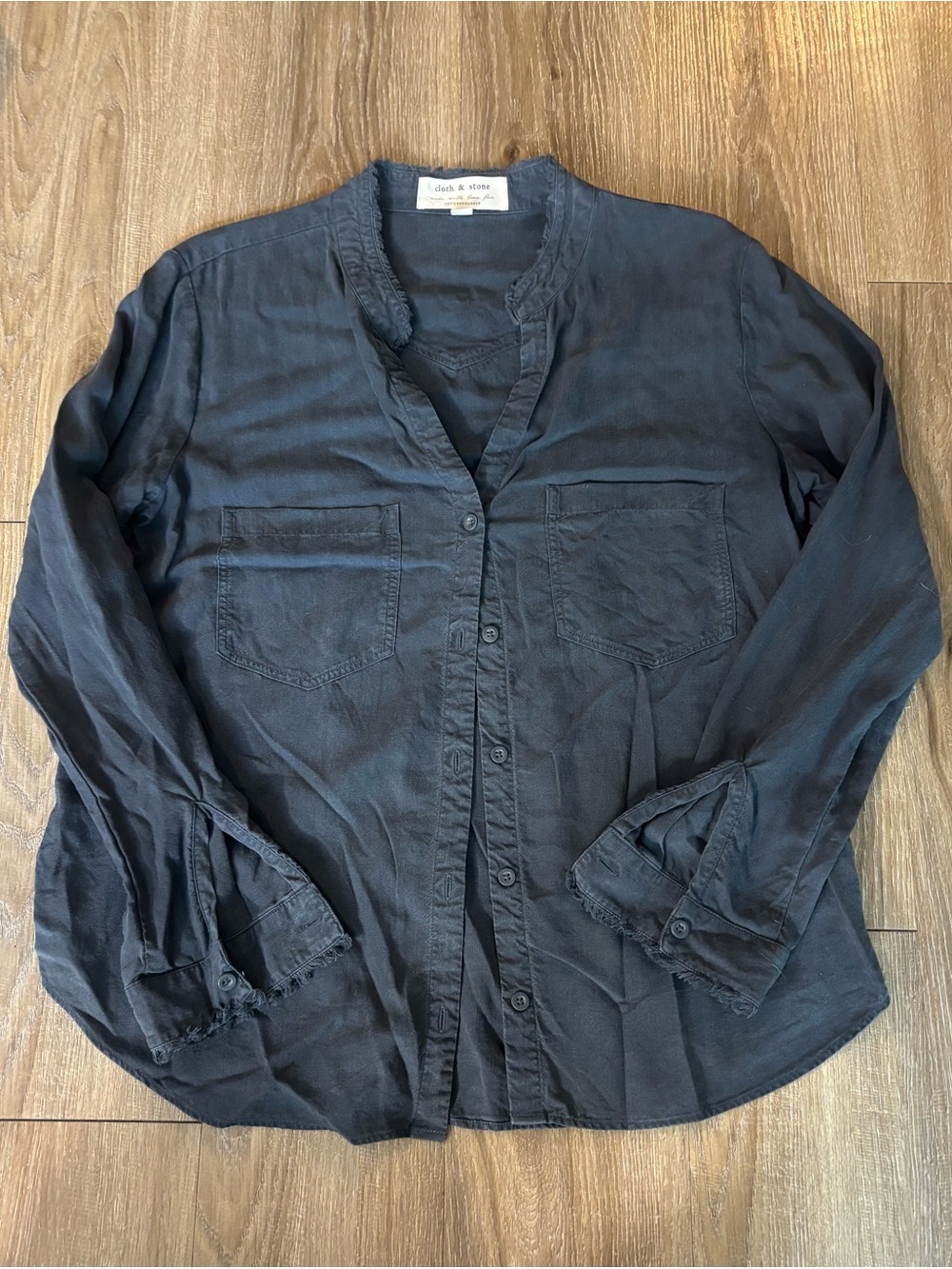 cloth & stone Dark Navy Casual Button-Down Shirt